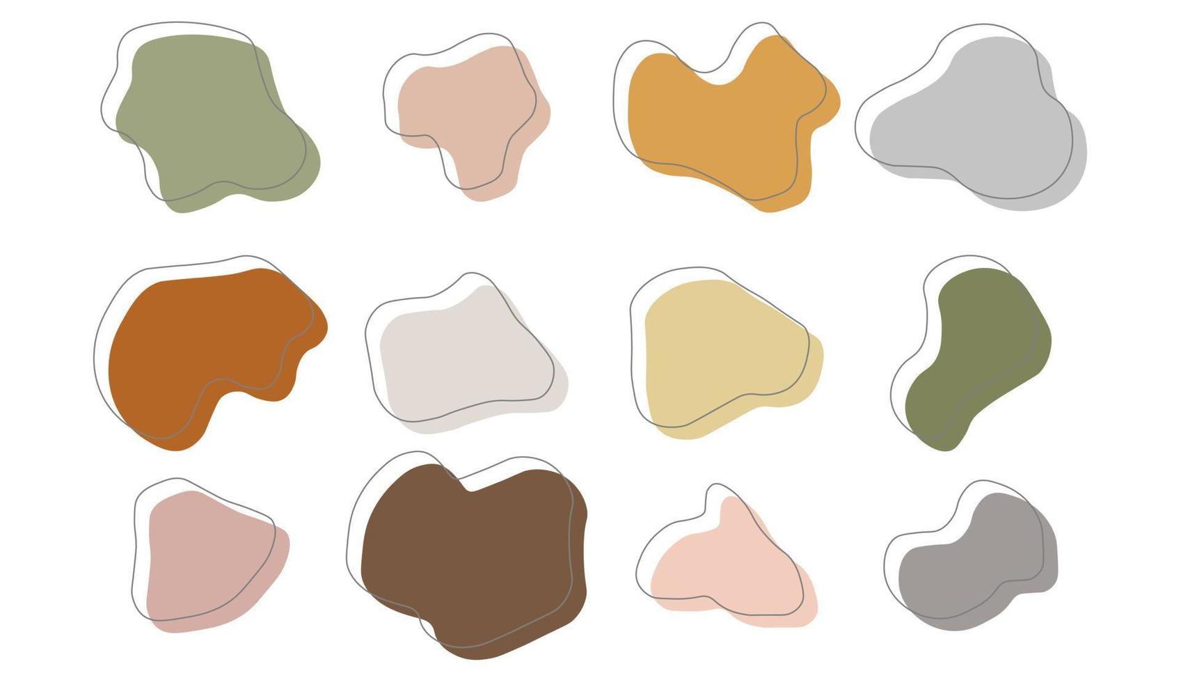Simple line frame set illustration vector