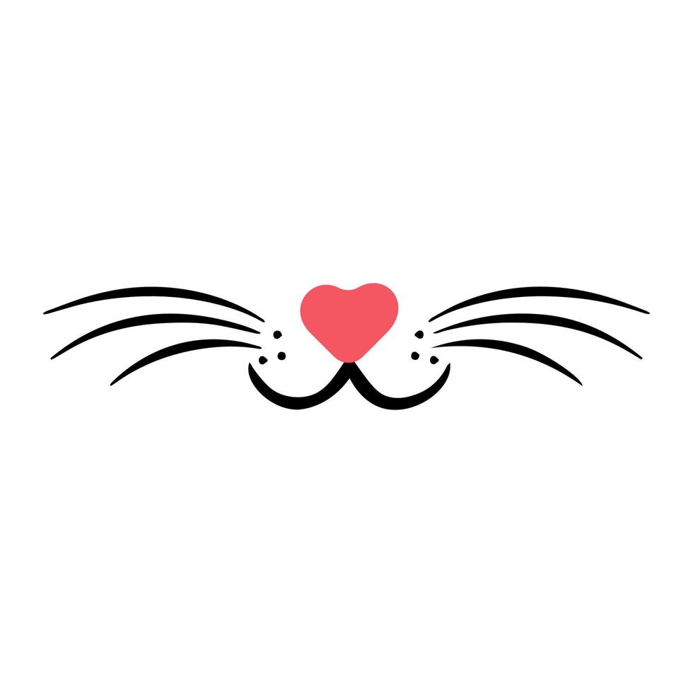 Vector flat cat nose