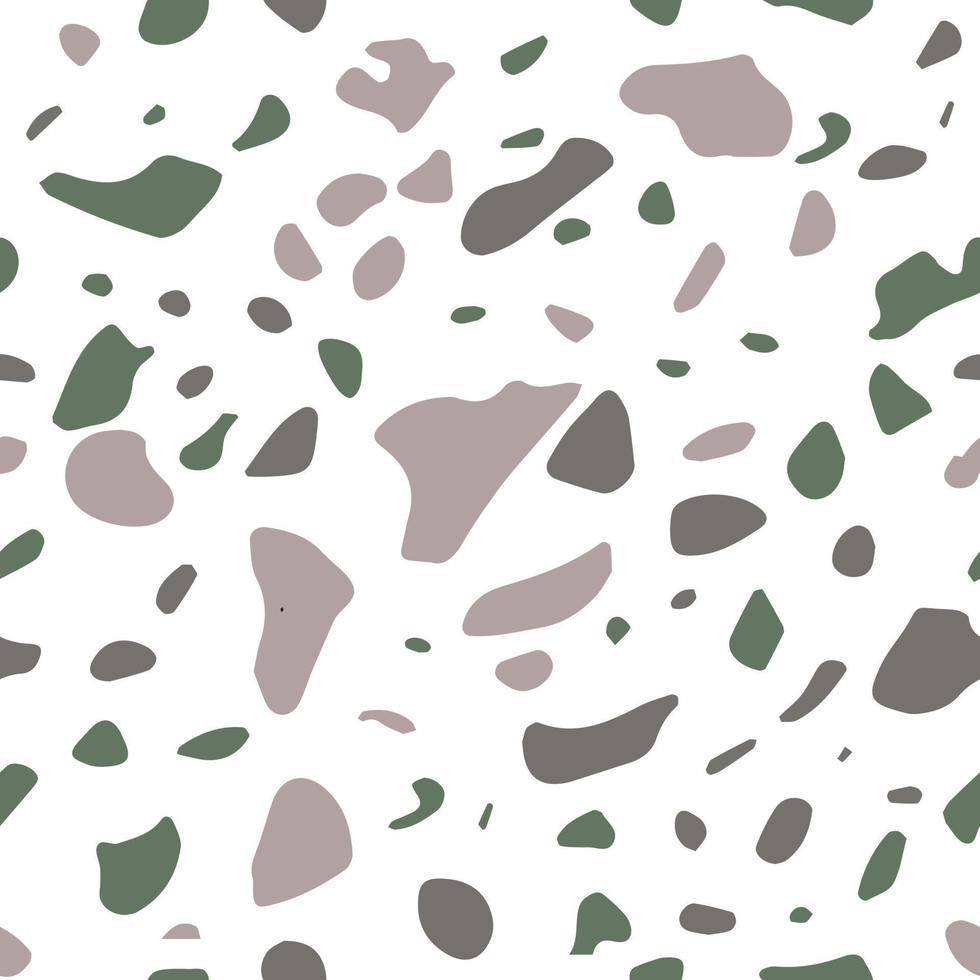 Terrazzo flooring vector seamless pattern