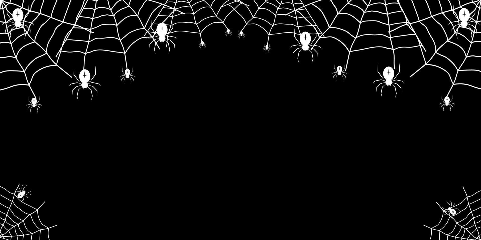 Spider and cobweb background vector