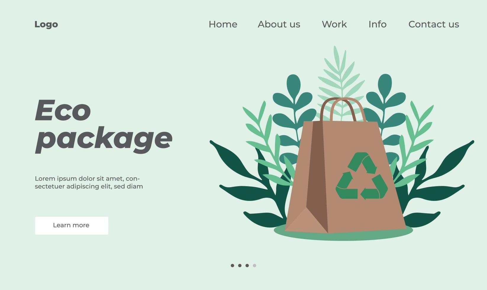 Creative landing web page template vector