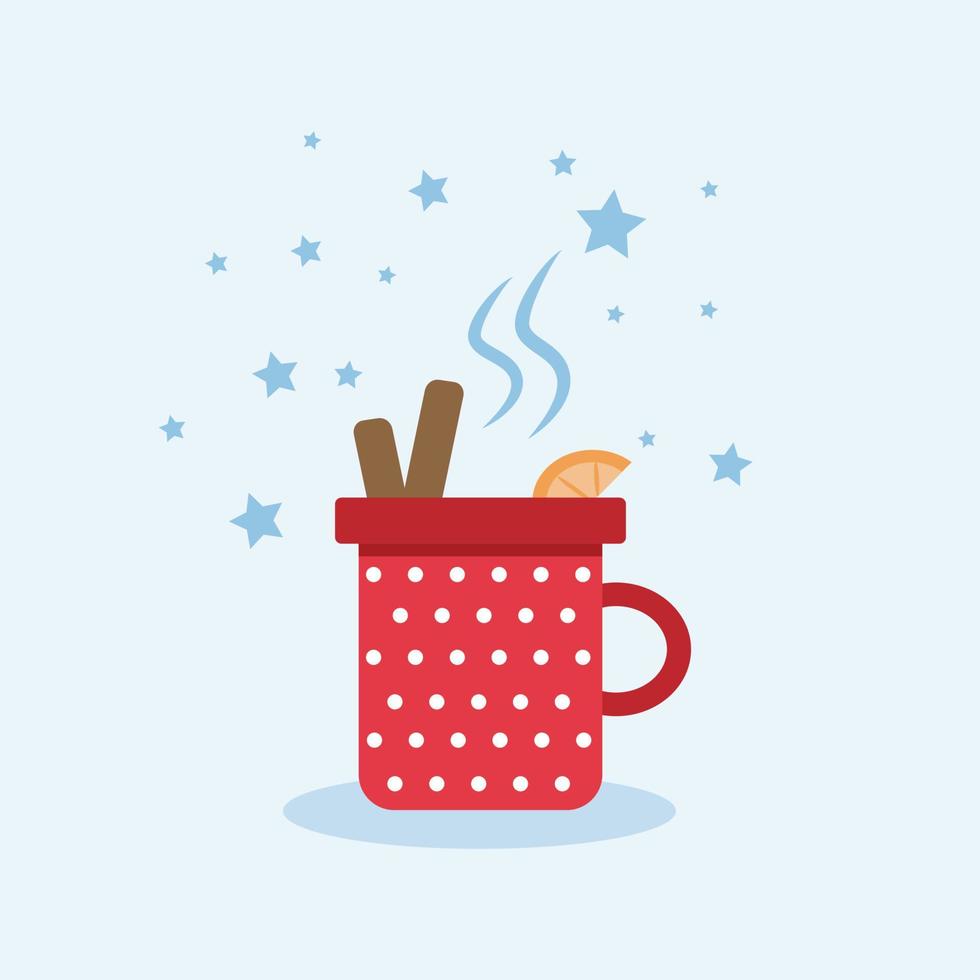 Mulled wine cup  vector illustration