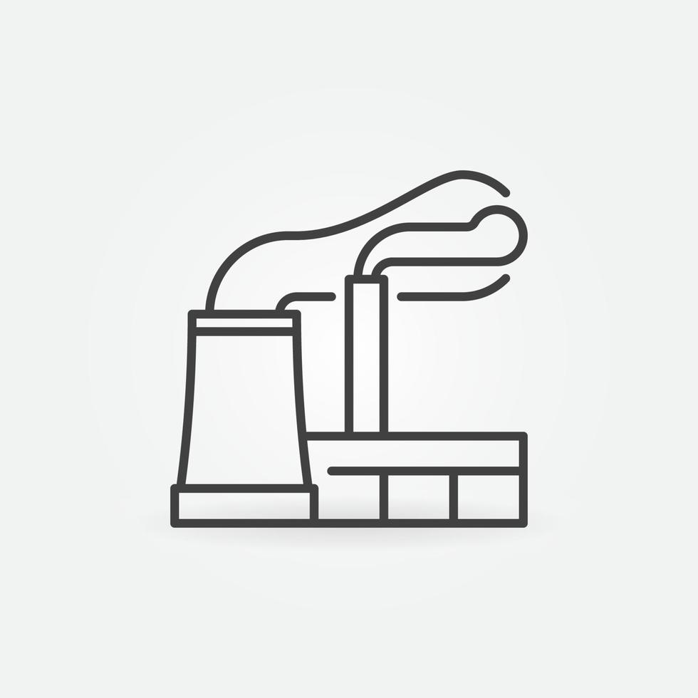 Factory linear vector industrial concept icon