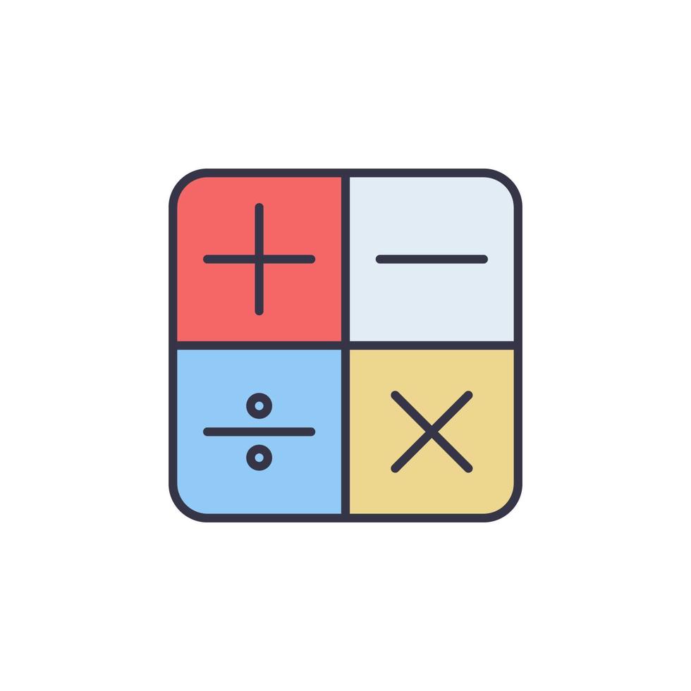 Math Operations or Calculator vector concept creative icon