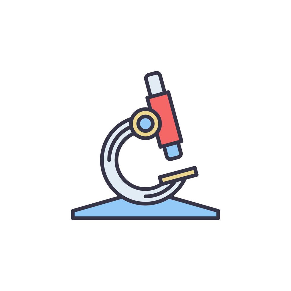 Microscope vector concept colored creative icon or symbol