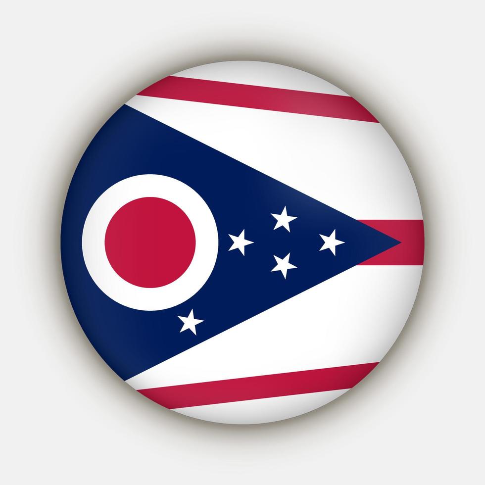 bandera del estado de ohio. ilustración vectorial vector