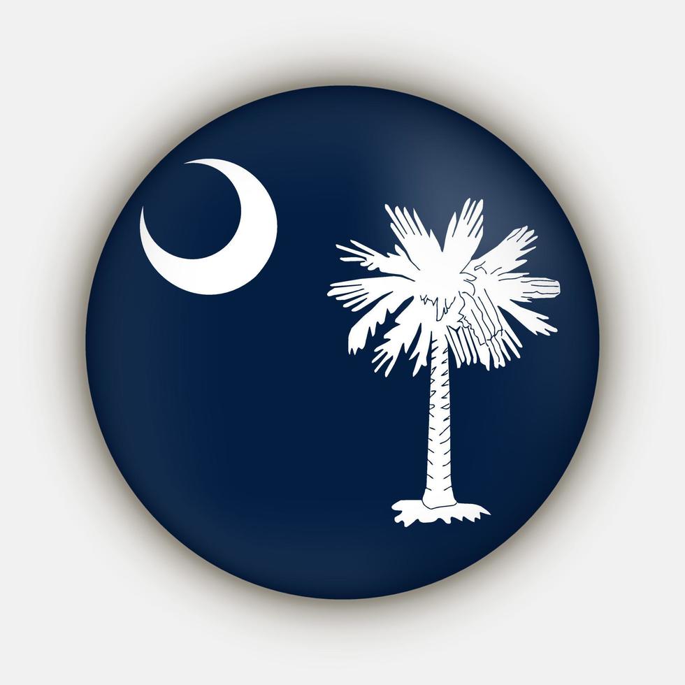 South Carolina state flag. Vector illustration.