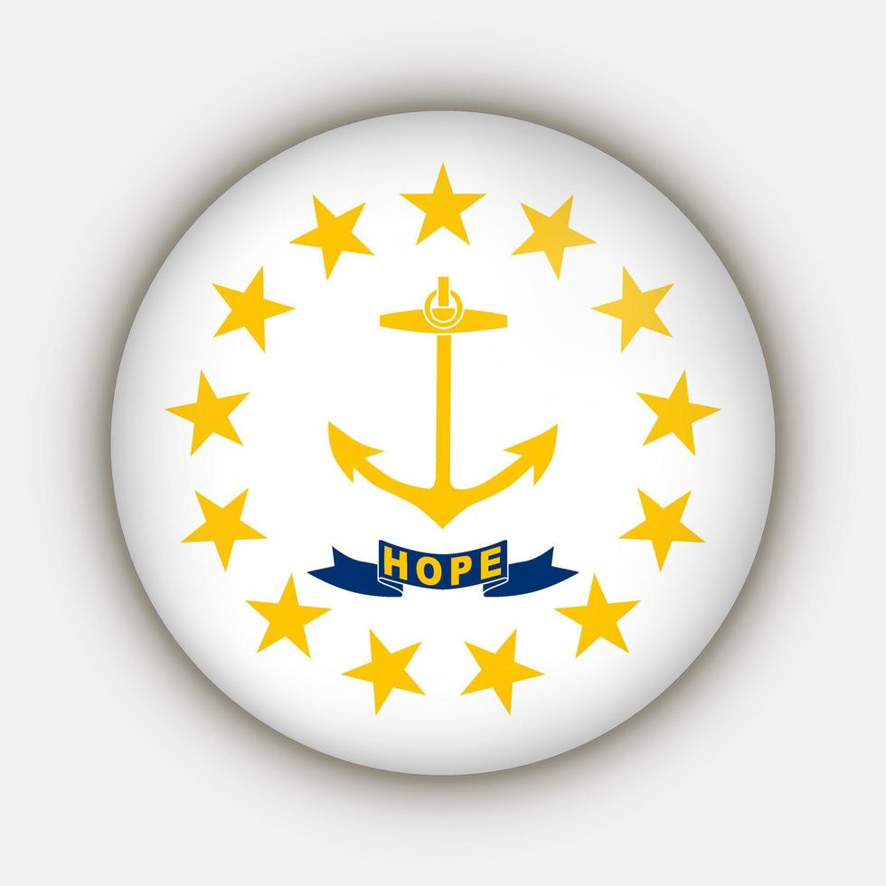 Rhode Island state flag. Vector illustration.