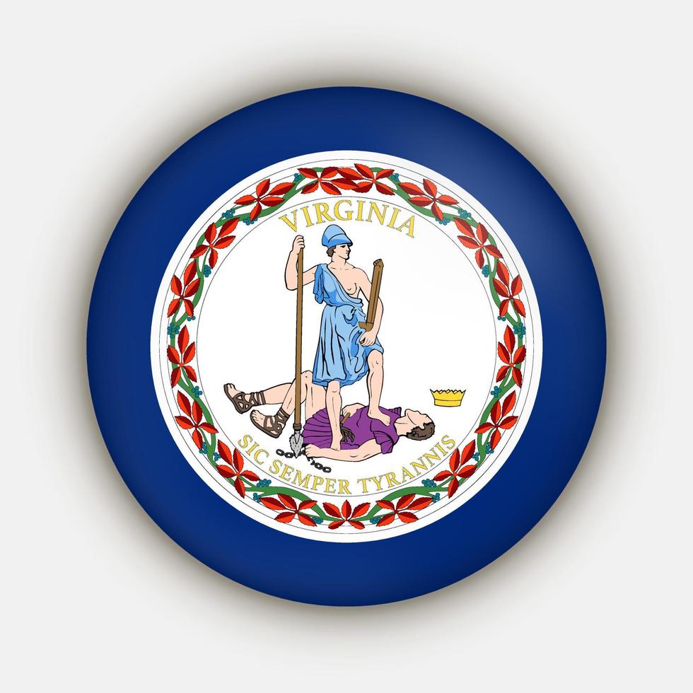Virginia state flag. Vector illustration.