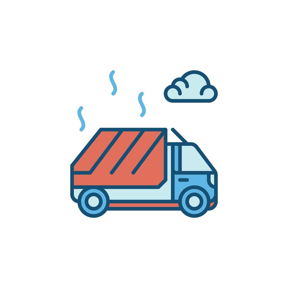 Garbage Truck vector concept colored icon