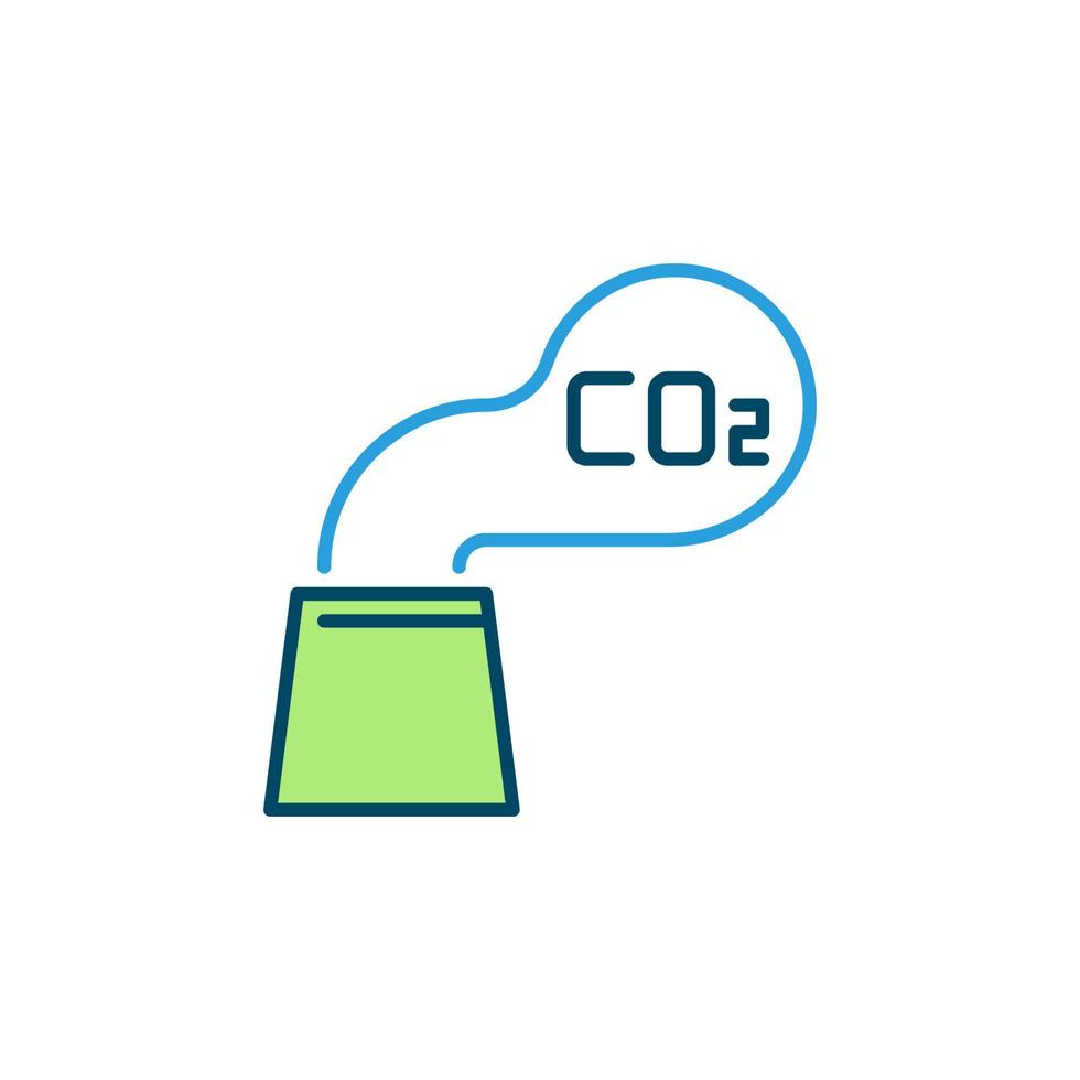 Pipe with Carbon Dioxide CO2 Gas vector colored icon