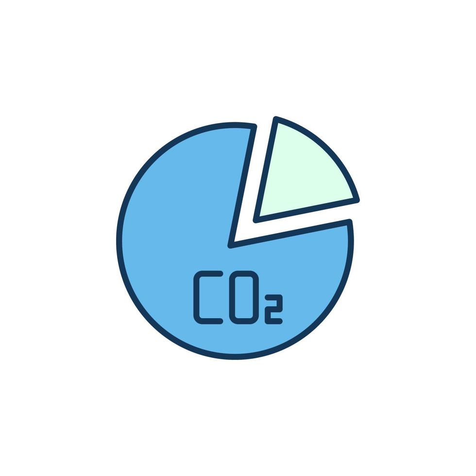 CO2 Pie Chart vector concept colored modern icon