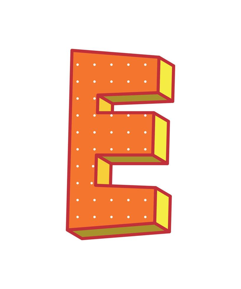 Vector illustration of Letter e