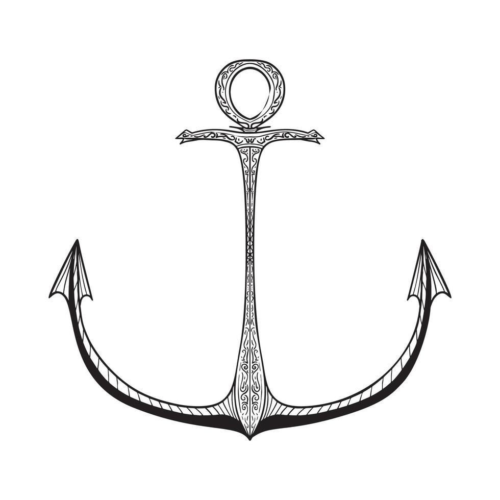 Anchors Illustrations in Art Ink Style vector