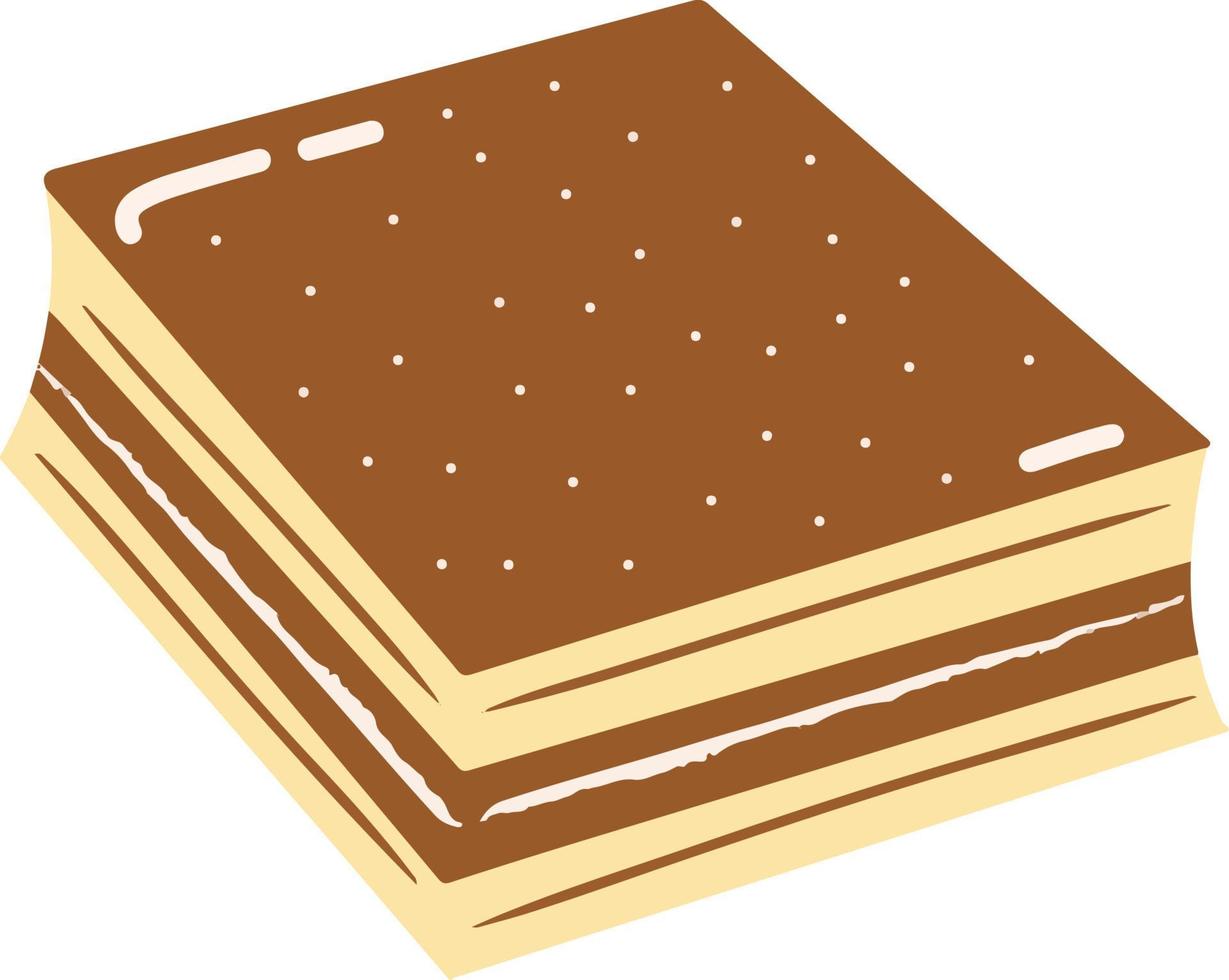 delicioso choco tiramisú panadería ilustración vector