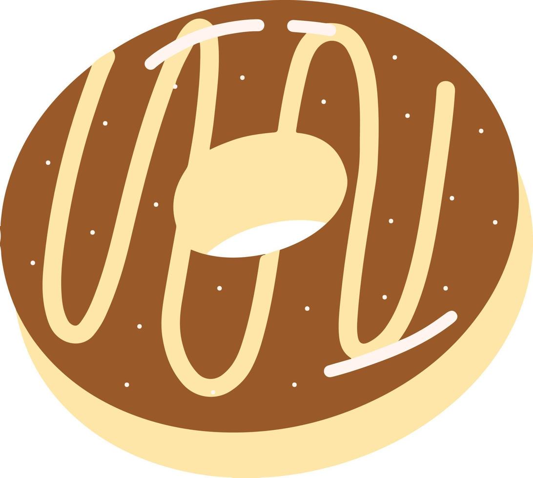 delicioso choco donut panadería ilustración vector