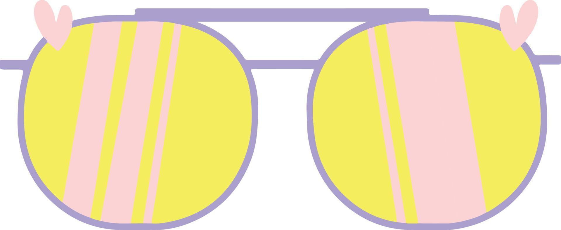 ilustración de artículos retro de gafas funky vector