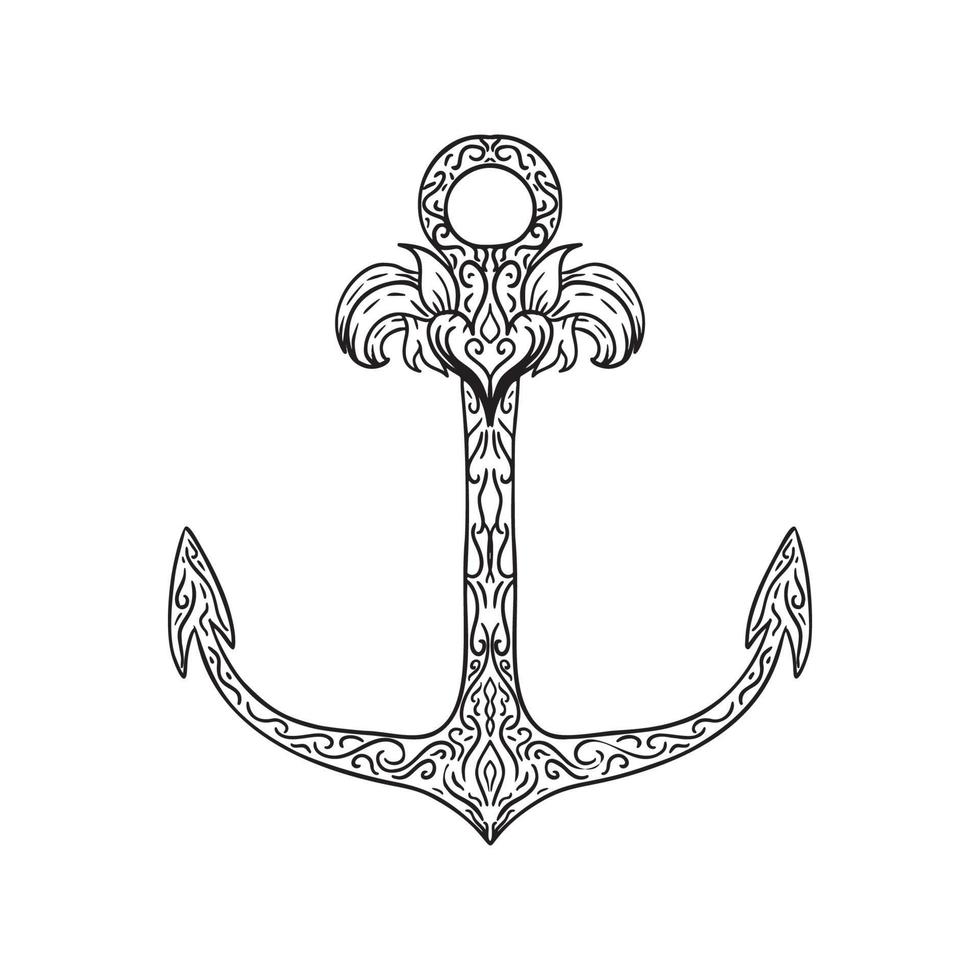 Anchors Illustrations in Art Ink Style vector