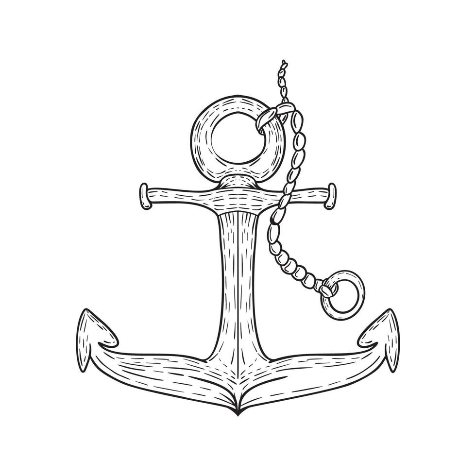 Anchors Illustrations in Art Ink Style vector