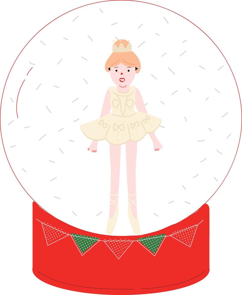 Christmas crystal ball. Garlands, flags, labels, bubbles, ribbons and stickers. Collection of Merry Christmas decorative icons. illustration. vector