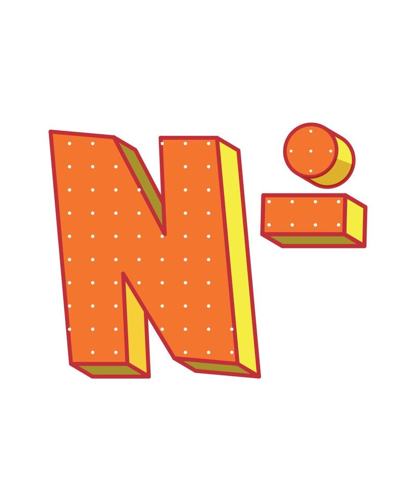 Vector illustration of Numero sign