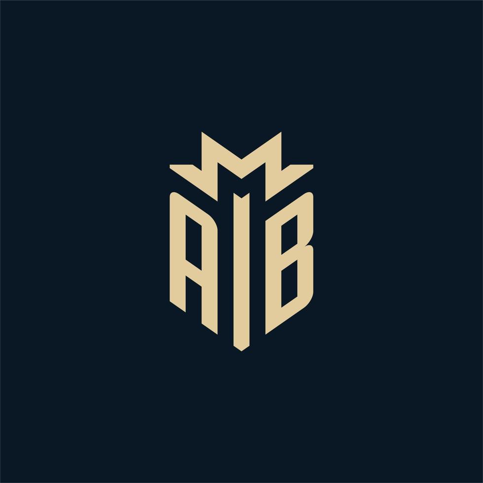 ab inicial para logotipo de bufete de abogados, logotipo de abogado, ideas de diseño de logotipo de abogado vector