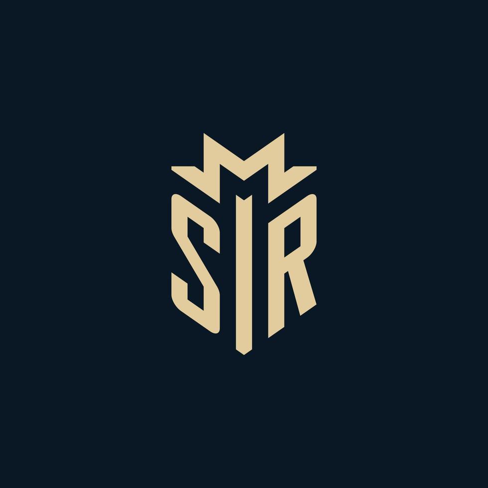 SR initial for law firm logo, lawyer logo, attorney logo design ideas vector