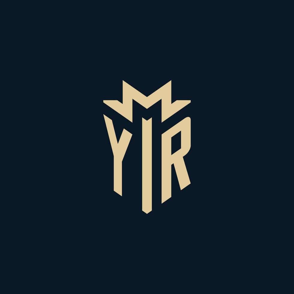 YR initial for law firm logo, lawyer logo, attorney logo design ideas vector