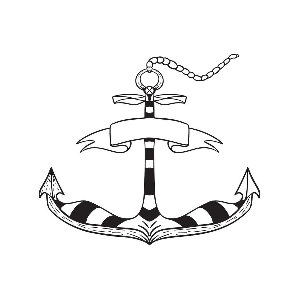 Anchors Illustrations in Art Ink Style vector