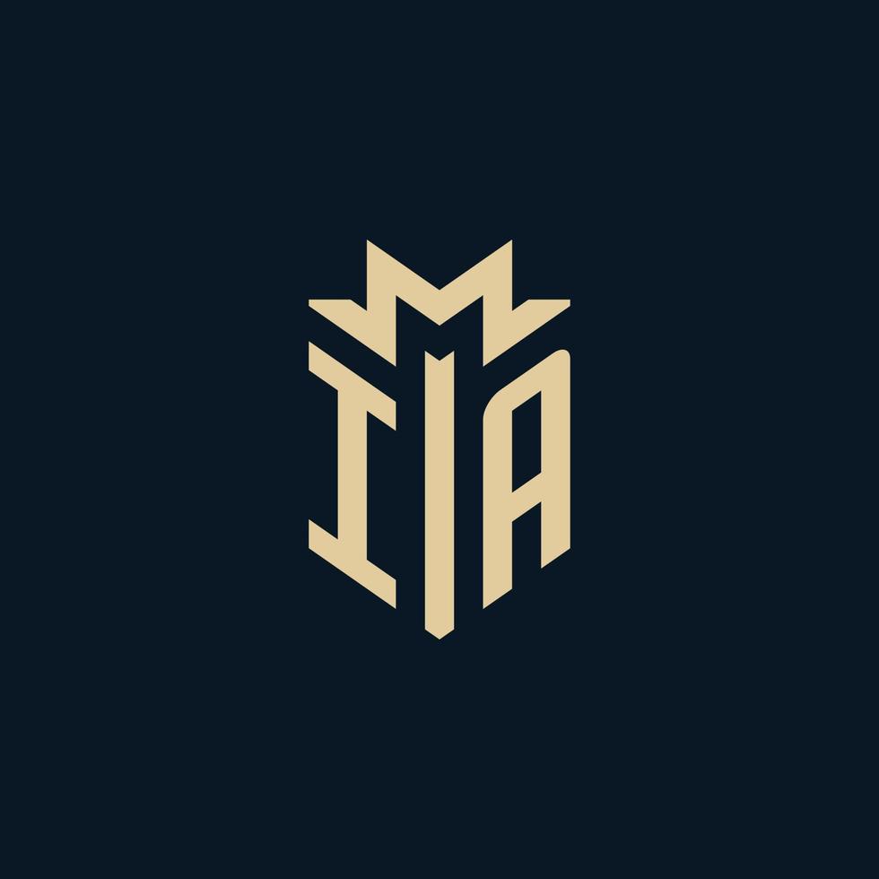 IA initial for law firm logo, lawyer logo, attorney logo design ideas vector