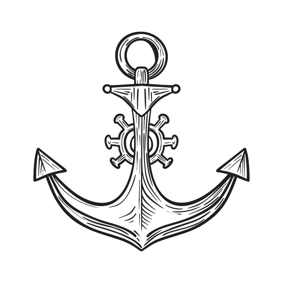 Anchors Illustrations in Art Ink Style vector