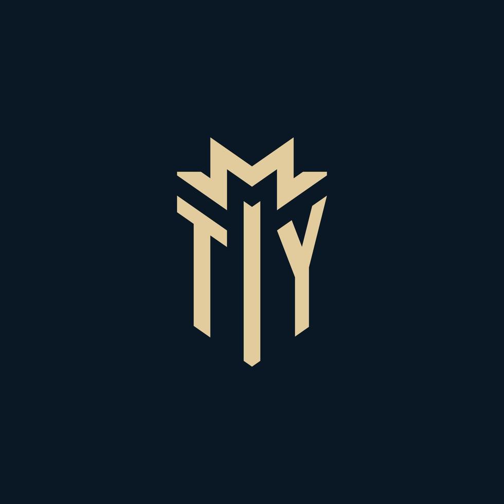 TY initial for law firm logo, lawyer logo, attorney logo design ideas vector