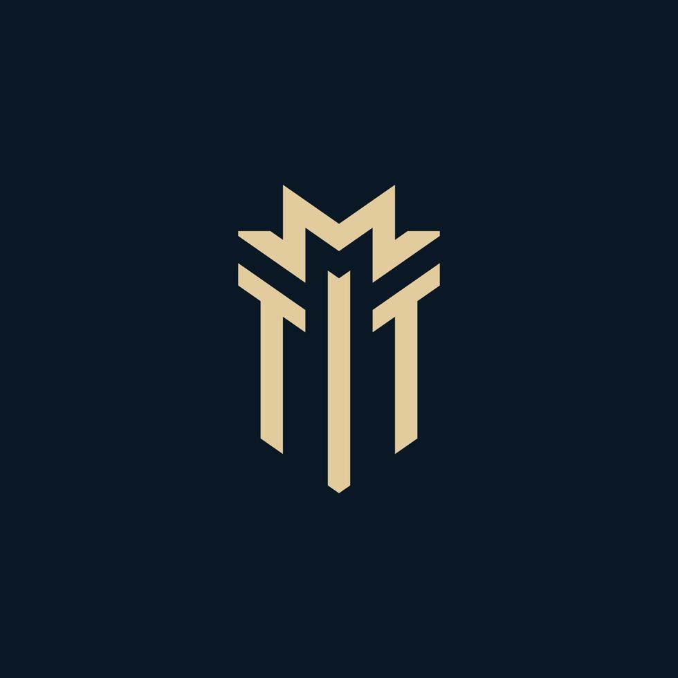 TT initial for law firm logo, lawyer logo, attorney logo design ideas vector