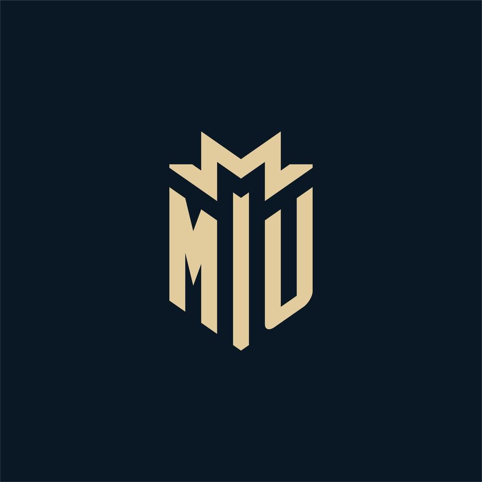 MU initial for law firm logo, lawyer logo, attorney logo design ideas vector