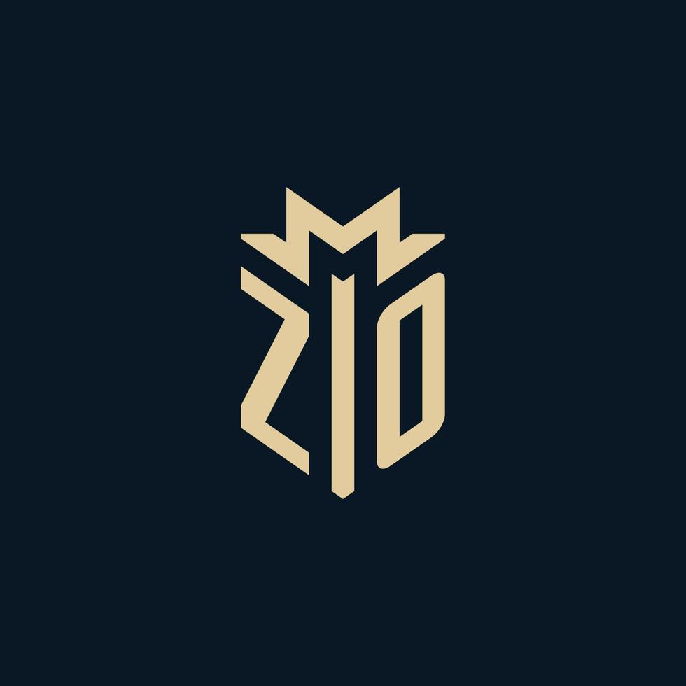 ZO initial for law firm logo, lawyer logo, attorney logo design ideas vector