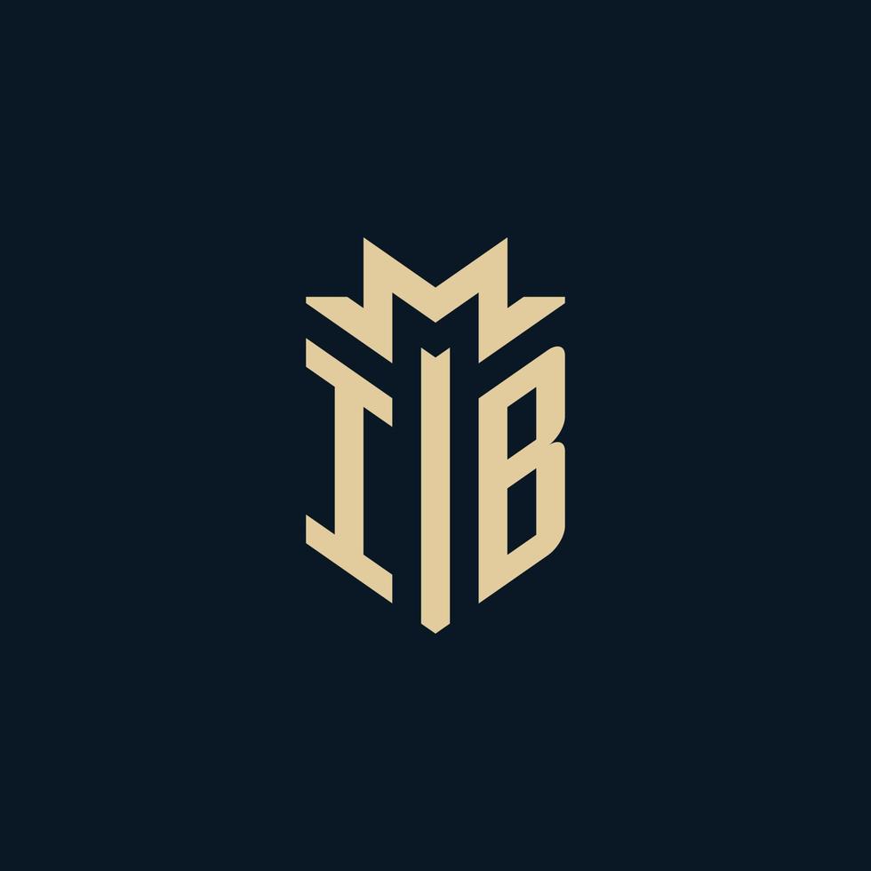IB initial for law firm logo, lawyer logo, attorney logo design ideas vector