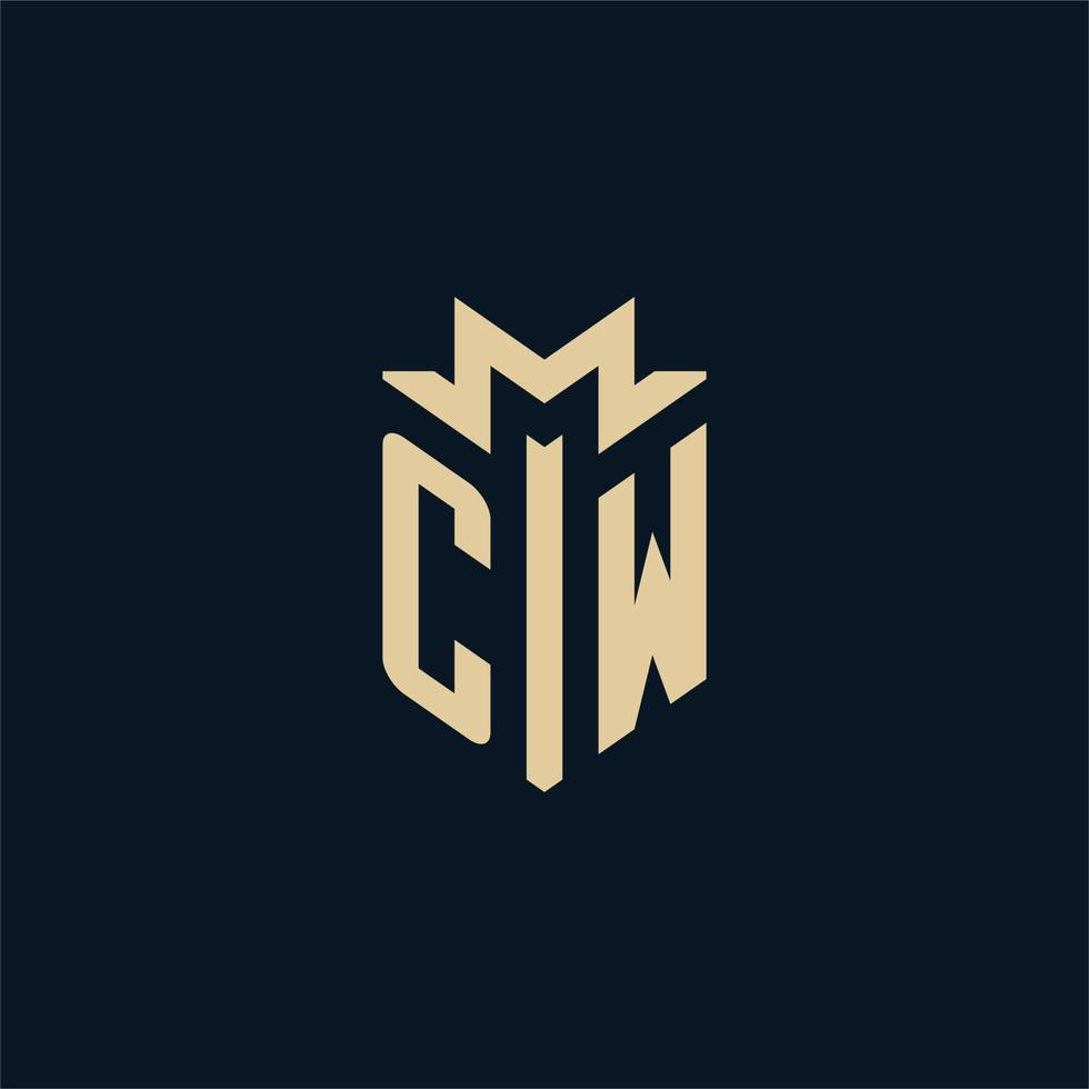 CW initial for law firm logo, lawyer logo, attorney logo design ideas vector