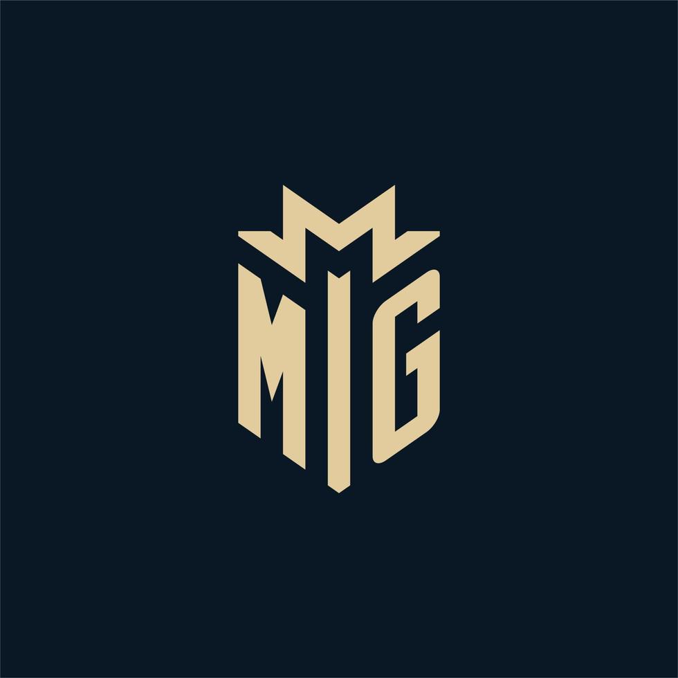 mg inicial para logotipo de bufete de abogados, logotipo de abogado, ideas de diseño de logotipo de abogado vector