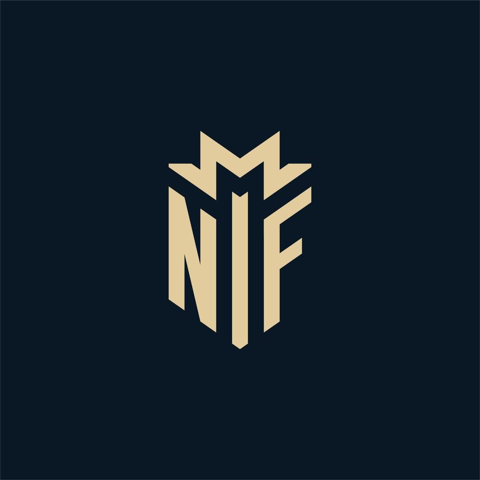 NF initial for law firm logo, lawyer logo, attorney logo design ideas vector