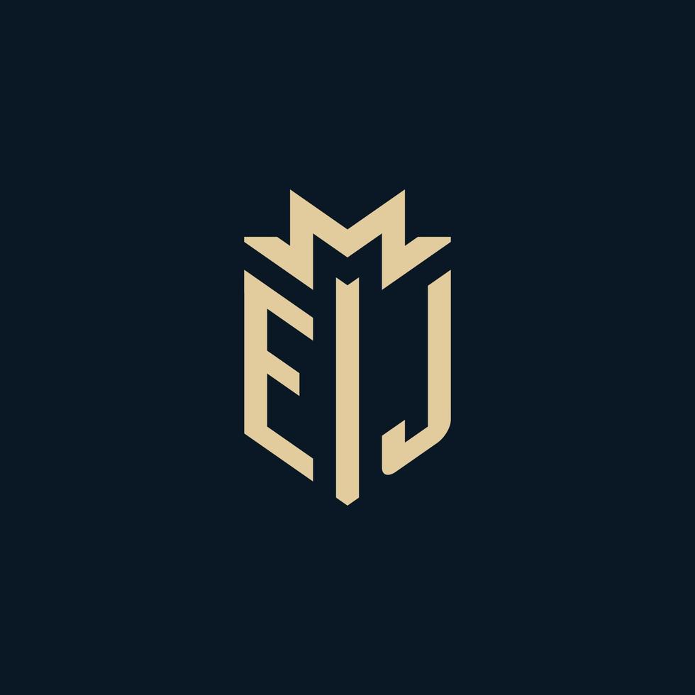 EJ initial for law firm logo, lawyer logo, attorney logo design ideas vector