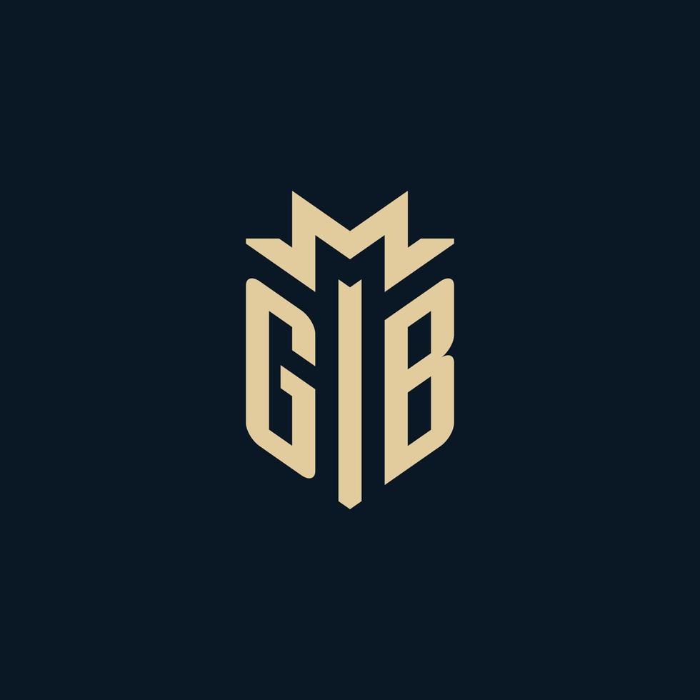 inicial de gb para el logotipo del bufete de abogados, el logotipo del abogado, las ideas de diseño del logotipo del abogado vector