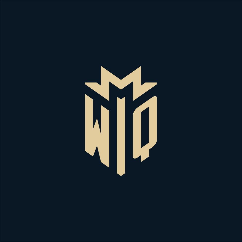 WQ initial for law firm logo, lawyer logo, attorney logo design ideas vector