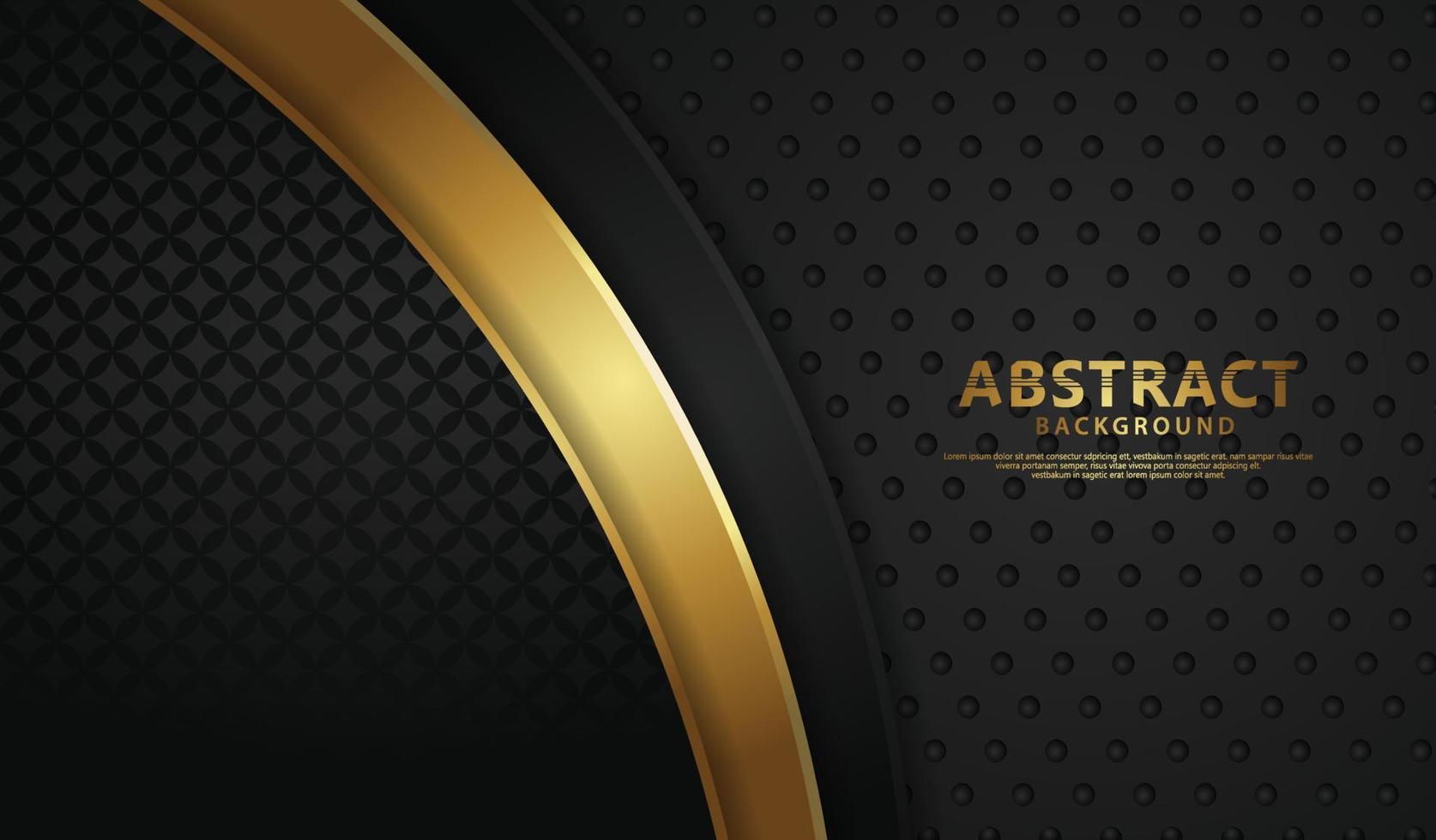 Luxury overlap layers abstract background with lines effect, realistic on textured dark background. vector illustration