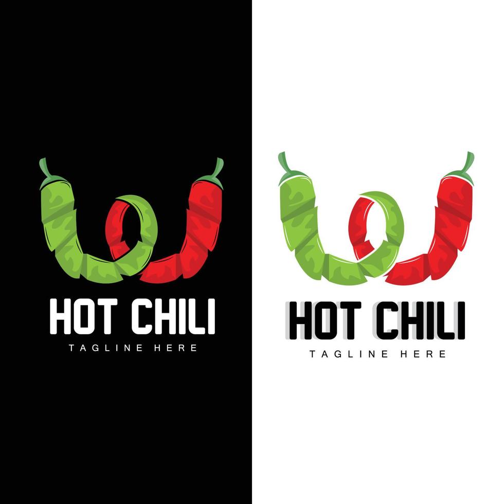 logotipo de chile rojo, vector de chile picante, ilustración de la casa del jardín de chile, ilustración de la marca del producto de la empresa