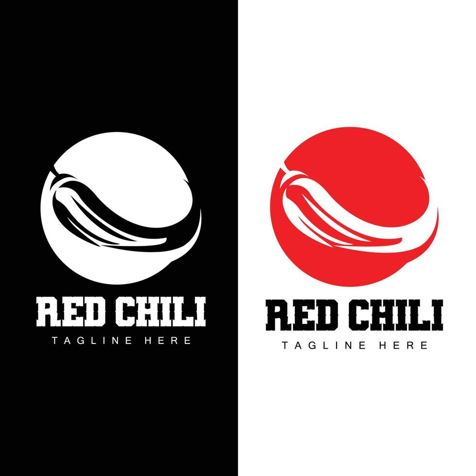 logotipo de chile rojo, vector de chile picante, ilustración de la casa del jardín de chile, ilustración de la marca del producto de la empresa