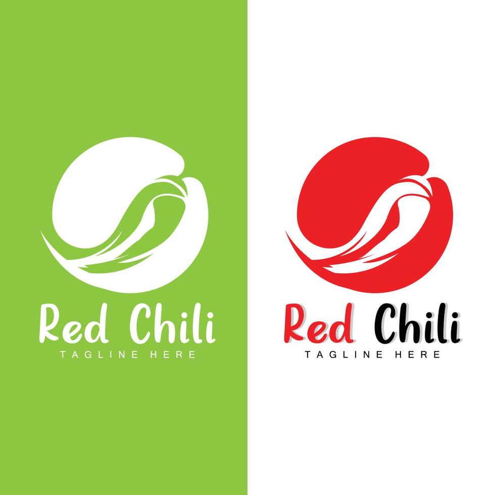 Red Chili Logo, Hot Chili Peppers Vector, Chili Garden House Illustration, Company Product Brand Illustration vector