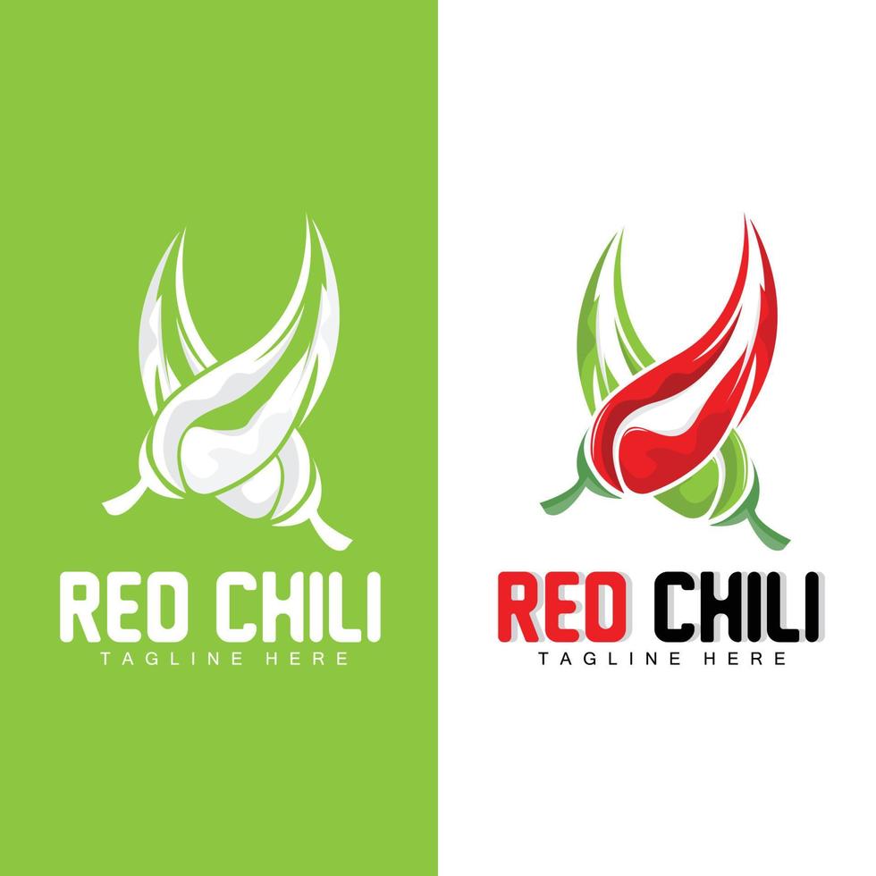 Red Chili Logo, Hot Chili Peppers Vector, Chili Garden House Illustration, Company Product Brand Illustration vector