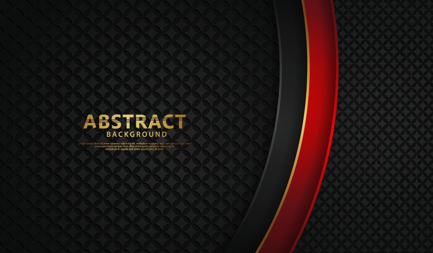 Luxury overlap layers abstract background with lines effect, realistic on textured dark background. vector illustration