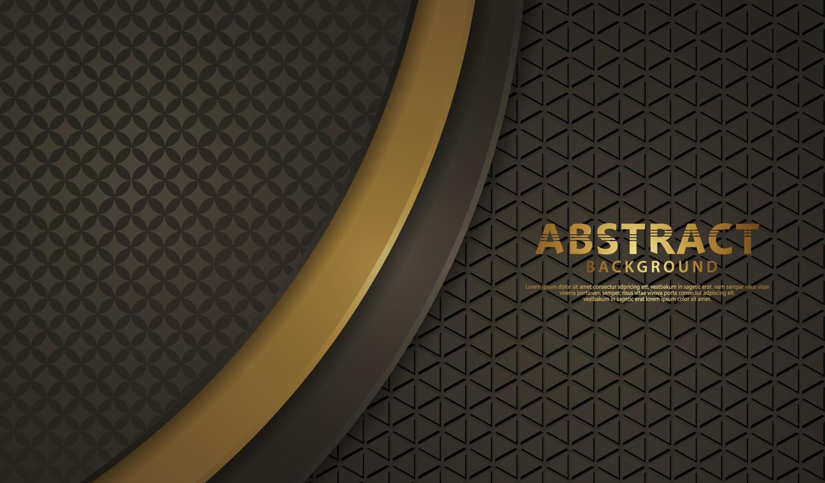 Luxury overlap layers abstract background with lines effect, realistic on textured dark background. vector illustration