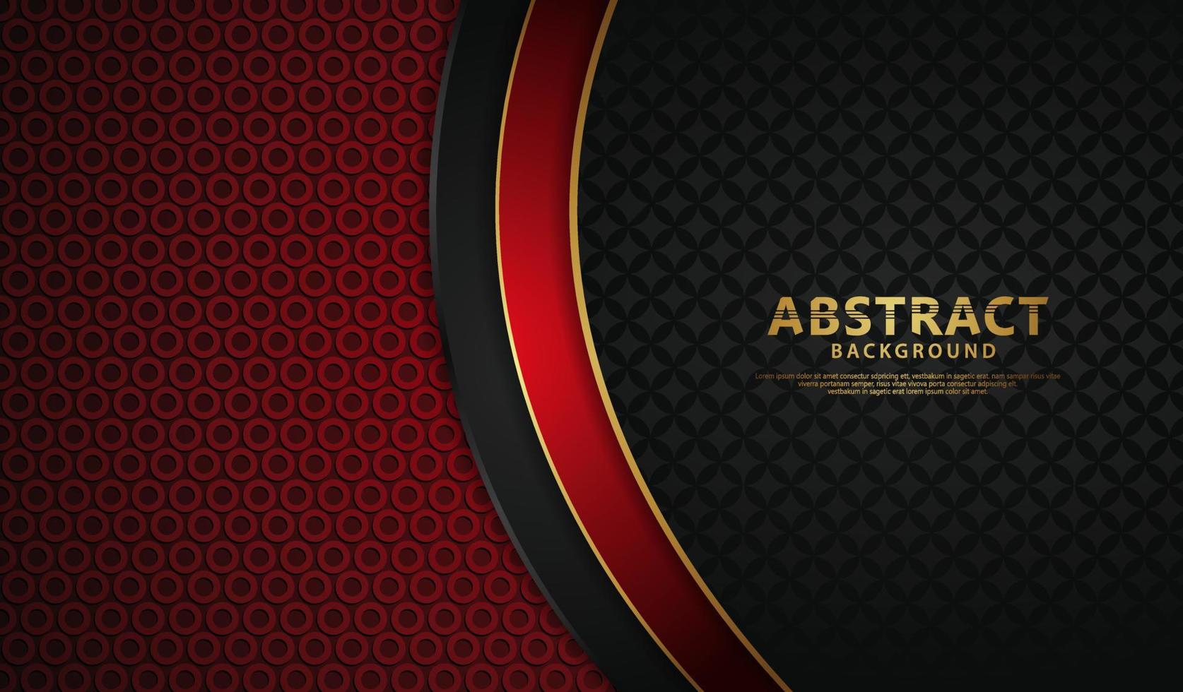 Luxury overlap layers abstract background with lines effect, realistic on textured dark background. vector illustration